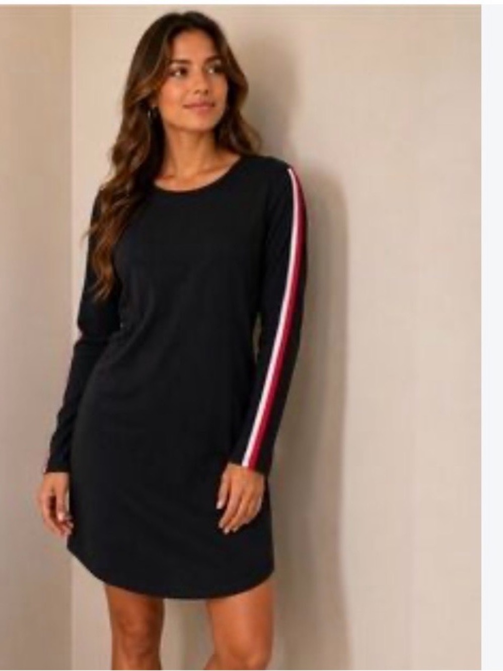 Tommy Hilfiger Navy Striped Sleeve Dress NWT Sz 8
